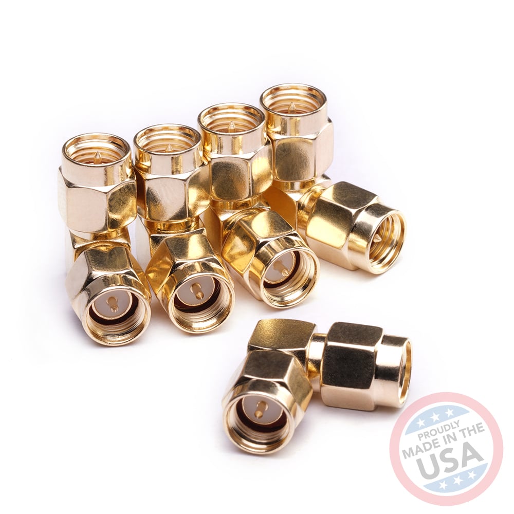 90 Degree Male SMA to Male SMA connectors
