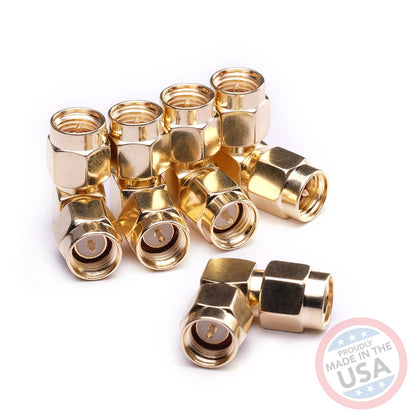 90 Degree Male SMA to Male SMA connectors
