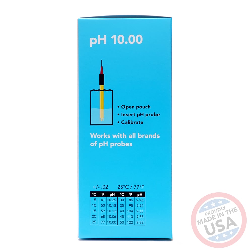 pH 10.00 Calibration Solution Pouches (Box of 25)