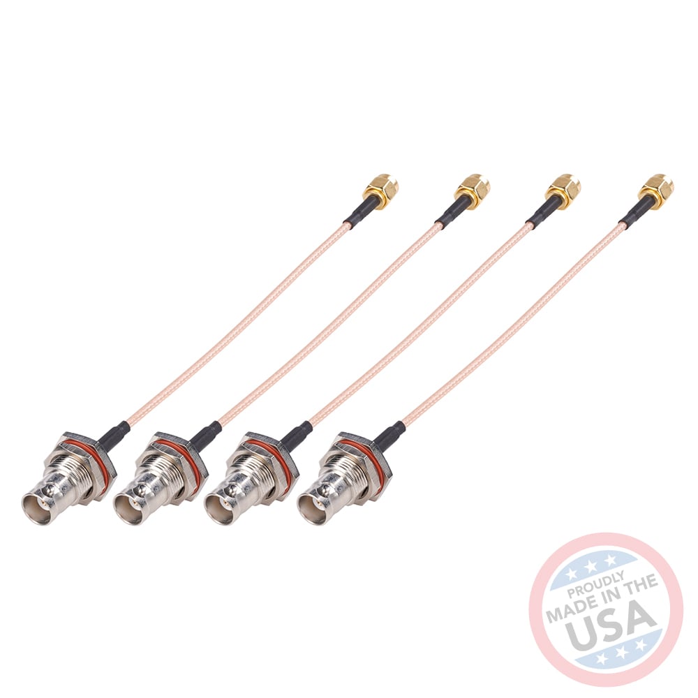 Bulkhead BNC to SMA (4 pack)