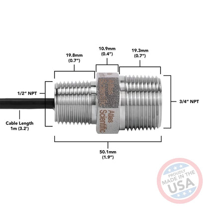 EZO-HUM™ Embedded Humidity Probe – Stainless Steel Body