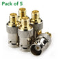 Female BNC to Female SMA connectors (5 Pack)