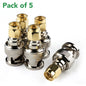 Male BNC to Male SMA connectors (5 Pack)