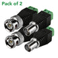 Male and Female BNC with Terminal Screws (2 Pack)
