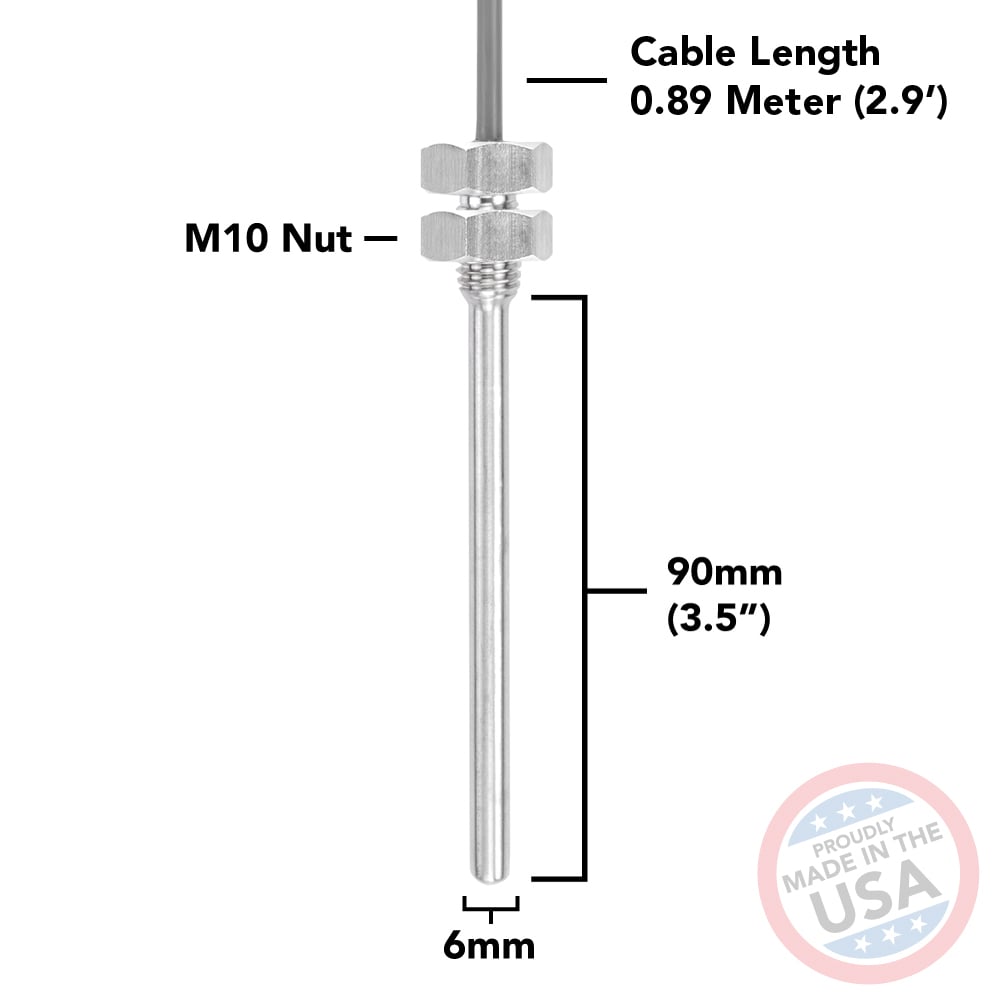 Threaded PT-1000 Temperature Probe
