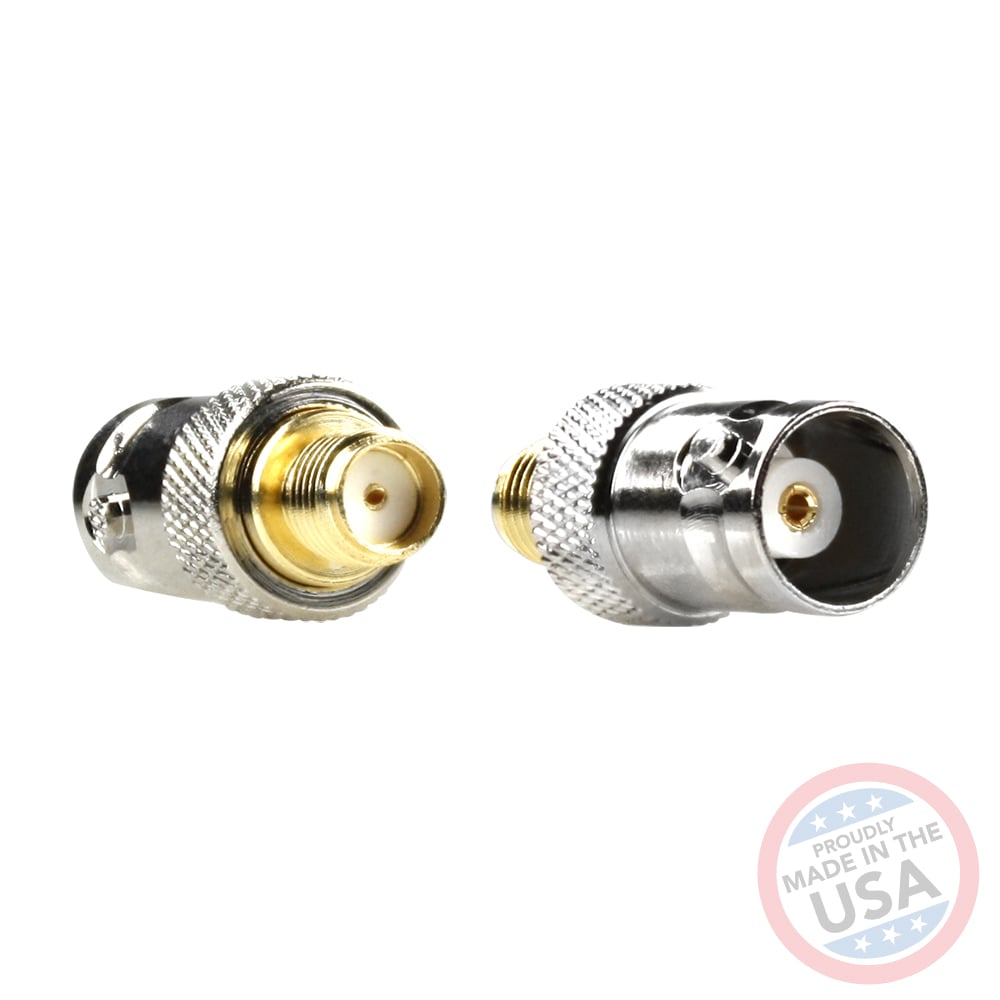 Female BNC to Female SMA connectors (5 Pack)
