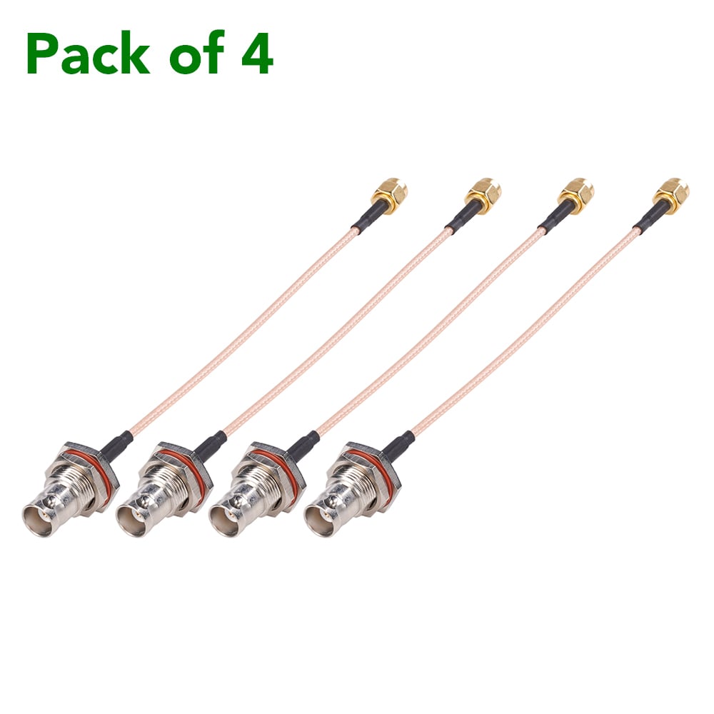 Bulkhead BNC to SMA (4 pack)